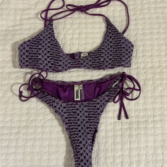 triangl swimwear Other - triangl swimwear Purple Crochet Two-Piece Bikini